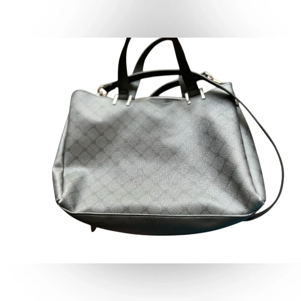 Steve Madden Women's Grey Geometric Shoulder‎ Bag with Gold Accents